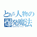 とある人物の爆発魔法（エクスプロージョン）