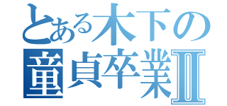 とある木下の童貞卒業Ⅱ（）