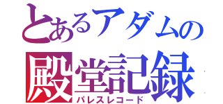 とあるアダムの殿堂記録（パレスレコード）