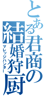 とある君商の結婚狩厨（マレッジハンター）