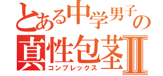 とある中学男子の真性包茎Ⅱ（コンプレックス）