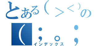 とある（＞＜）の（；。；）（インデックス）