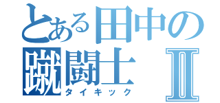 とある田中の蹴闘士Ⅱ（タイキック）