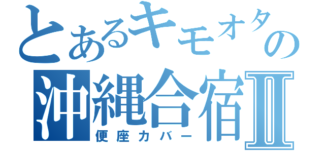 とあるキモオタの沖縄合宿Ⅱ（便座カバー）