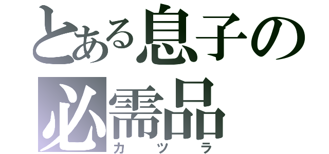 とある息子の必需品（カツラ）