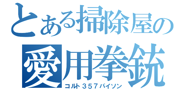 とある掃除屋の愛用拳銃（コルト３５７パイソン）