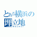 とある横浜の埋立地（みなとみらい）