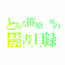 とある笹原　瞳の禁書目録（カルテ）