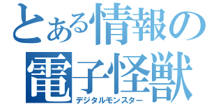 とある情報の電子怪獣（デジタルモンスター）