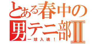 とある春中の男テニ部！Ⅱ（一球入魂！）