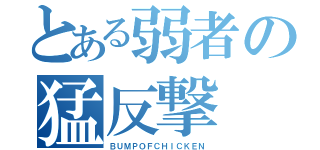 とある弱者の猛反撃（ＢＵＭＰＯＦＣＨＩＣＫＥＮ）