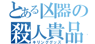 とある凶器の殺人貴品（キリンググッズ）