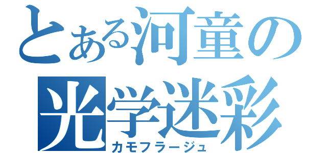 とある河童の光学迷彩（カモフラージュ）