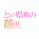 とある県鶴の富田（ネコガタロボット）