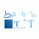 とある（Ｔ＾Ｔ）の（Ｔ＾Ｔ）（インデックス）