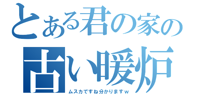 とある君の家の古い暖炉（ムスカですね分かりますｗ）