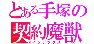 とある手塚の契約魔獣（インデックス）