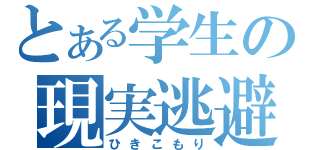 とある学生の現実逃避（ひきこもり）