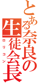 とある奈良の生徒会長（ロリコン）