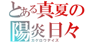 とある真夏の陽炎日々（カゲロウデイズ）