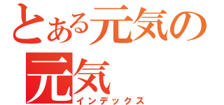 とある元気の元気（インデックス）