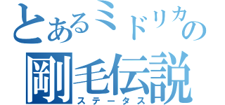 とあるミドリカワの剛毛伝説（ステータス）