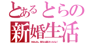 とあるとらの新婚生活（れおんさん、貴方とは遊びだったのよ！）