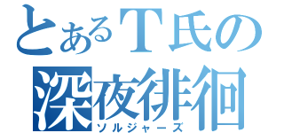 とあるＴ氏の深夜徘徊（ソルジャーズ）