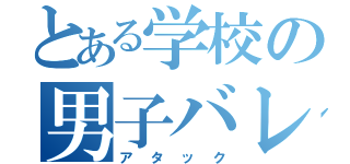 とある学校の男子バレー（アタック）