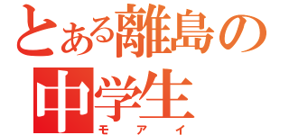 とある離島の中学生（モアイ）