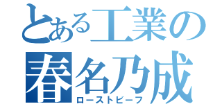 とある工業の春名乃成（ローストビーフ）