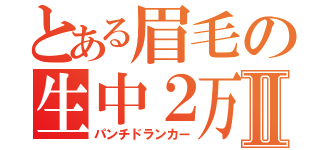 とある眉毛の生中２万Ⅱ（パンチドランカー）