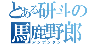 とある研斗の馬鹿野郎（アンポンタン）