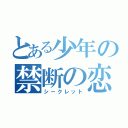 とある少年の禁断の恋（シークレット）