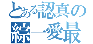 とある認真の綜一愛最強（）