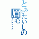 とあるたいしの眉毛（インデックス）