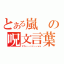 とある嵐の呪文言葉（ひやぁ～～いいぃぃｗｗ）