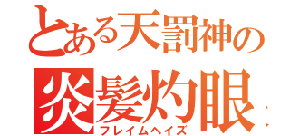 とある天罰神の炎髪灼眼（フレイムヘイズ）