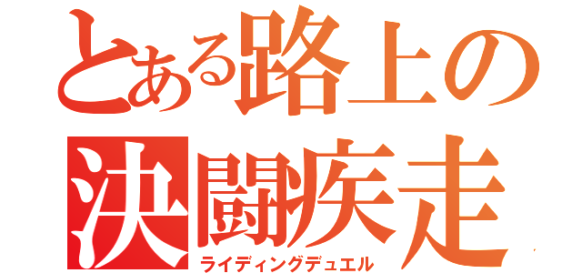 とある路上の決闘疾走（ライディングデュエル）