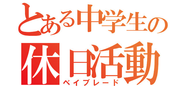 とある中学生の休日活動（ベイブレード）