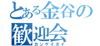 とある金谷の歓迎会（カンゲイカイ）