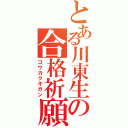 とある川東生の合格祈願（ゴウカクキガン）