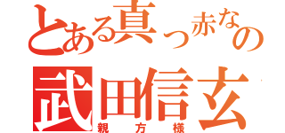 とある真っ赤なの武田信玄（親方様）