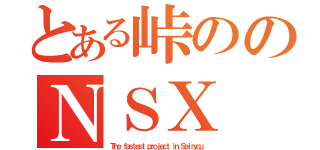 とある峠ののＮＳＸ（Ｔｈｅ ｆａｓｔｅｓｔ ｐｒｏｊｅｃｔ ｉｎ Ｓｅｉｒｙｏｕ）