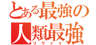 とある最強の人類最強（リヴァイ）