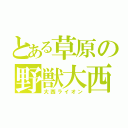 とある草原の野獣大西（大西ライオン）