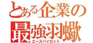 とある企業の最強羽蠍（エースパイロット）