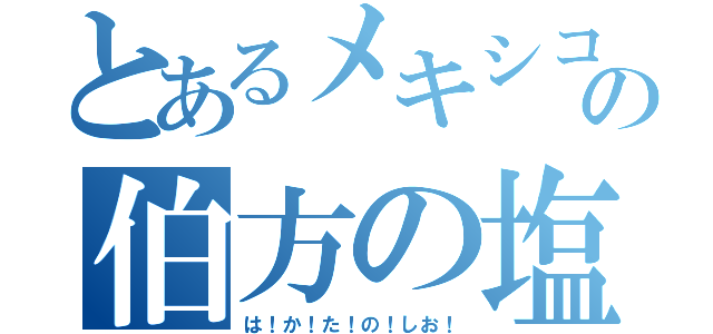 とあるメキシコの伯方の塩（は！か！た！の！しお！）