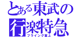 とある東武の行楽特急（フライング東上）