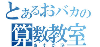 とあるおバカの算数教室（さすが⑨）